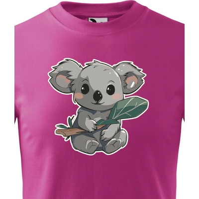Dětské tričko Koala s listem Purpurová Canvas Bezvatriko.cz 2133