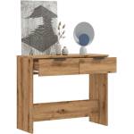 vidaXL Конзолна маса, дъб артизан, 90x36x75 см, инженерно дърво (856946)