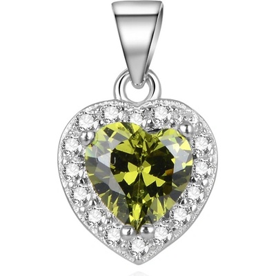 Beneto Stříbrný přívěsek třpytivé srdce AGH269