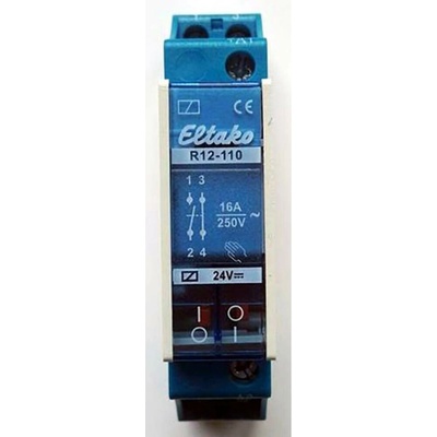 Eltako R12-110-24V DC spínací relé , 24 V, 8 A, 1 spínací kontakt, 1 rozpínací kontakt, 1 ks