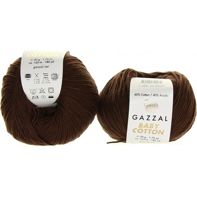 Gazzal Baby Cotton 3436 čokoládová
