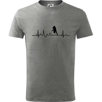 EKG floorball tričko detské tmavosivý melír