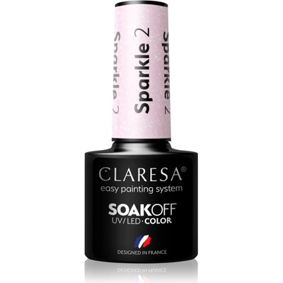 Claresa SoakOff UV/LED Color Sparkle гел лак за нокти цвят 2 5 гр