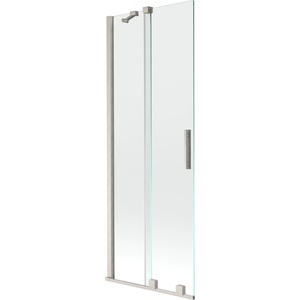 Mexen Velar разтегателен 2-крилен параван за вана 70 x 150 cm, прозрачен, четкан никел - 896-070-000-01-97 (896-070-000-01-97)