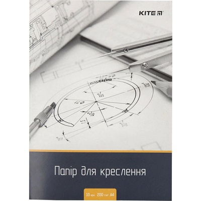 Kite Папка с листа за рисуване Kite A4 10л. . 200g/m (1113030-K23-269_K18-269)