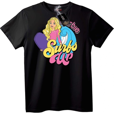NOONEBRAND Тениска Barbie сърфинг - 3XL, Black