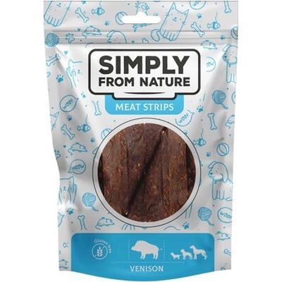 SIMPLY FROM NATURE Meat Strips Zverinové stripsy pre psov 80 g