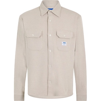 HUGO BOSS Риза с дълъг ръкав Boss Men's Ekynone Long Sleeve Oxford Shirt - Open White