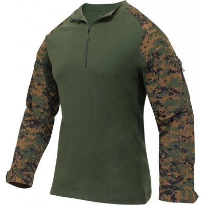 Košile Rothco taktická se zipem airsoft combat digital woodland – Sleviste.cz