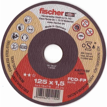 Fischer Řezný kotouč 125 x 1,5 x 22,2 mm 531712