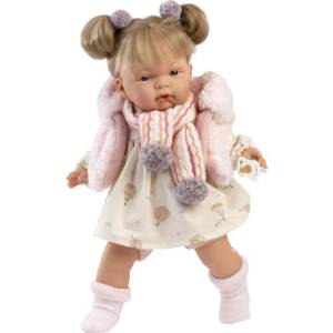 Llorens 38362 JOELLE - реалистична кукла със звуци и меко текстилно тяло (4-38362)