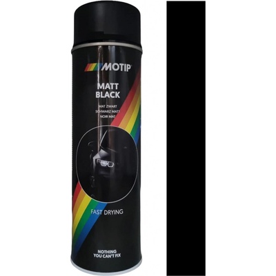 Motip Matt Black černá matná akrylový lak 500 ml