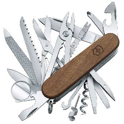 Victorinox Švýcarský nůž SwissChamp Wood, 91mm se střenkou z ořechového dřeva