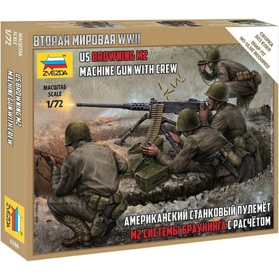 Zvezda US Machine Gun M2 Browning w/ Crew 1:72