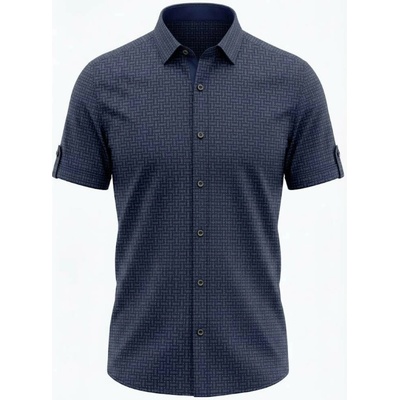 Ego Man pánská košile krátký rukáv regular fit EKR-235-6 tmavě modrá