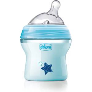 Chicco Бебешко шише Chicco Natural Feeling - Със силиконов биберон, 250 ml, за момче, асортимент (N0243) - ozone