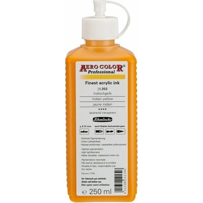 Schmincke Aero color professional akrylový atrament 250 ml 203 indická žltá