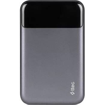 Ttec Външна батерия ttec ReCharger Pro LCD 20.000mAh PD 130W Powerbank S - Сива (8694470004495)