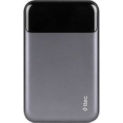 Ttec Външна батерия ttec ReCharger Pro LCD 20.000mAh PD 130W Powerbank S - Сива (8694470004495)