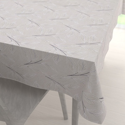 Biante Dekorační obdélníkový ubrus Leona LN-164 Pnoucí lístky na režném 130x220 cm