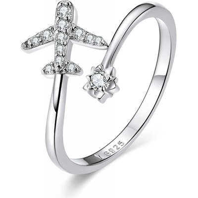 P&J Jewellery stříbrný prsten Cesta letadlem SRUNI9