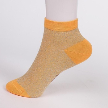 Image 1 of Дамски къси чорапи в оранжево с ламе