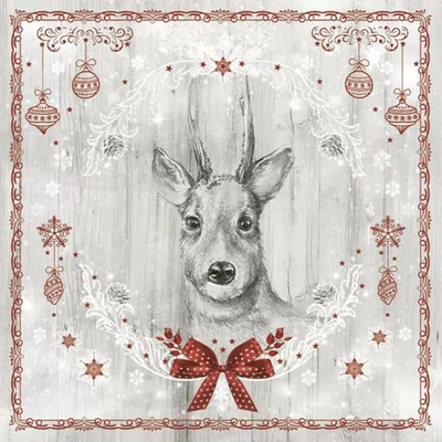 Daisy SDGW 017501 Shabby Wood Painted Deer servítky 33x33cm 3V 20ks