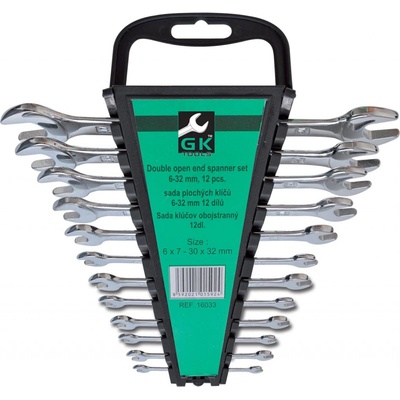 GK Tools sada plochých klíčů, chrom 12 dílů 6-32 mm p P16033