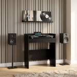 vidaXL DJ маса Черен дъб 102 x 45 x 102 см Инженерна дървесина (8006741)