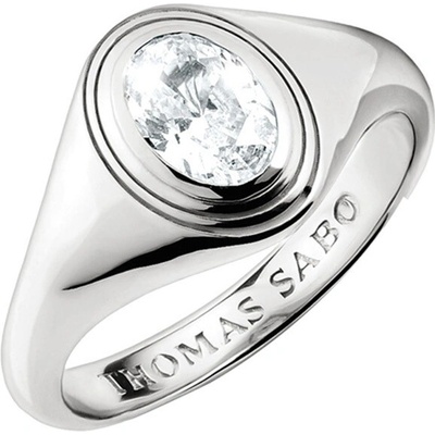 Thomas Sabo TR2523 051 14 Ring with white zirconia stone Oval Silver Ladies