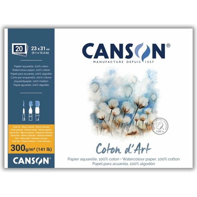 Canson Coton d'Art v lepenej väzbe 23 x 31 cm CP 300g 12 listov