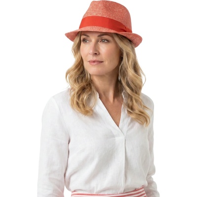 Fiebig Headwear since 1903 Letní klobouk Trilby Trilby Melange červený