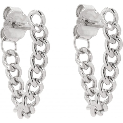 Rafity stříbrné náušnice řetízek E0225PZ-13 čiré