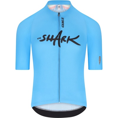 Q36.5 Мъжка фланелка с къс ръкав за колоездене Q36.5 Gregarius Pro Nibali Ocean Jersey Cycling jersey - Light Blue - размер XL (056-3879-0115)