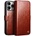 Qialino Кожен Калъф за iPhone 16 Pro, Qialino Book Case, Кафяв (5966011150542)