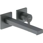 Hansgrohe Tecturis E - Скрита смесителна батерия за умивалник, със сифон, монтаж с 2 отвора, EcoSmart+, матиран черен хром 73051340 (73051340)