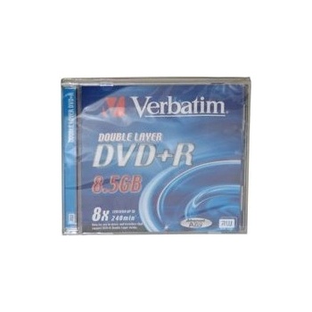 Verbatim DVD+R DL, 8,5GB 8x, AZO, jewel, 5ks (43541)