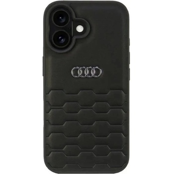 Audi Synthetic Leather iPhone 16 6.1" black/black hardcase AU-TPUPCIP16-GT/D2-BK (6955250228411)
