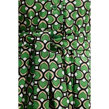 Max Mara Памучна рокля Weekend Max Mara в зелено среднодълга разкроена 2515221152600 (2515221152600)