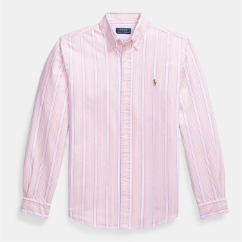 Ralph Lauren Multi-coloured Striped Poplin Shirt - Pink/White