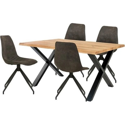 Sconto Jedálenská zostava Tuelun 4 dub / sivá