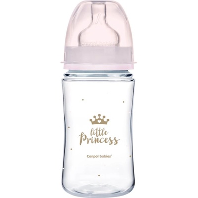 Canpol babies Royal Baby бебешко шише 3m+ Pink 240ml