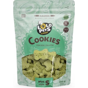 Lolo Pets Кучешки бисквити, ментови костички, 350 г