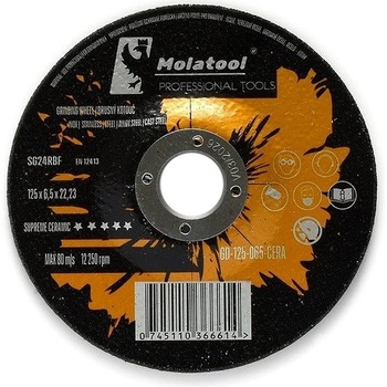 Molatool Brusný kotouč keramický 125 × 6,5 × 22,2 mm GD-125-065-CERA