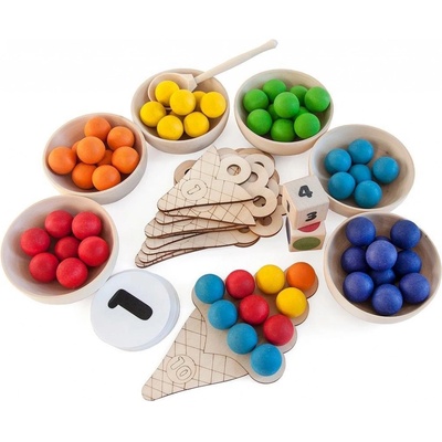 Montessori Ulanik dřevěná hračka “Sweet counting. Big” – Zboží Dáma