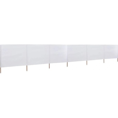 shumee 6dílná zástěna proti větru bílá 800 x 80 cm látková