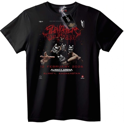 NOONEBRAND Тениска Slayer 2026 Концерт Алмати - 2XL, Black