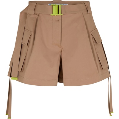 OFF WHITE Къси панталони OFF WHITE Women's Gabardine Cargo Shorts - Camel
