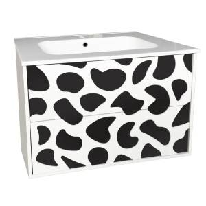 Inter Ceramic Конзолен PVC шкаф ICP 8045B, Inter Ceramic, с умивалник, 80x45.3x55см (8045B)