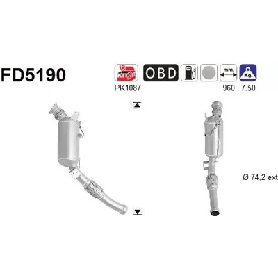 AS Filtr pevných částic ASA FD5190